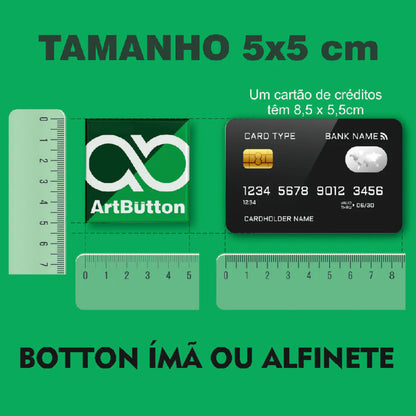 1 Ímã de Geladeira Personalizado - 5x5 cm